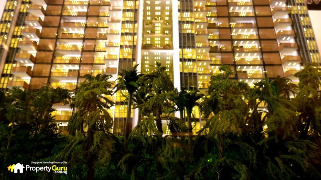 Projected view of Tre Residences from passing trains