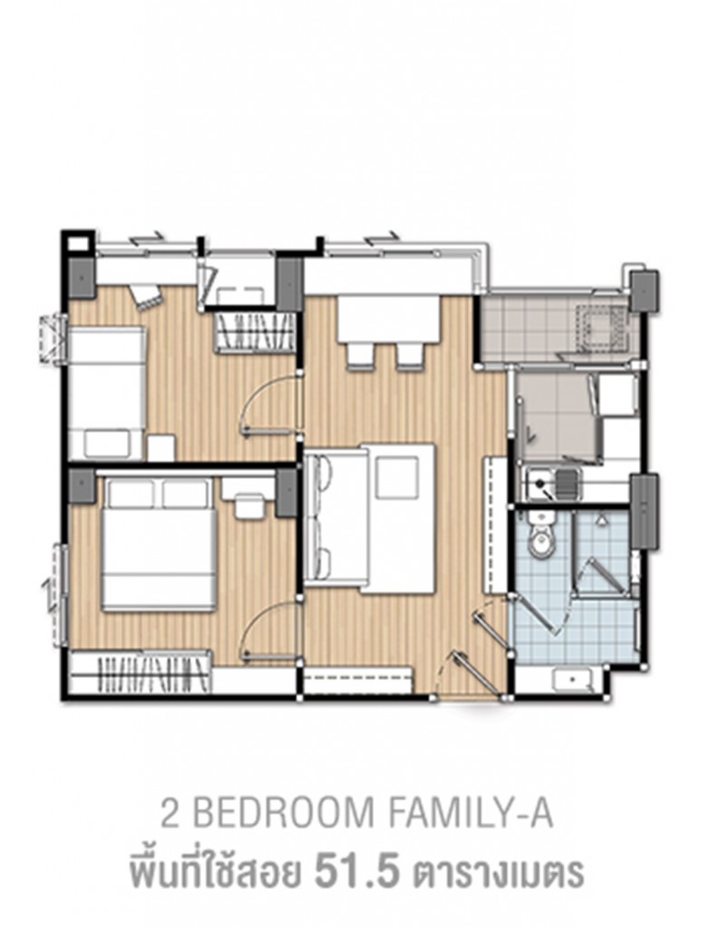 U Delight Ratchavibha10 RoomLayout2B51.5-008