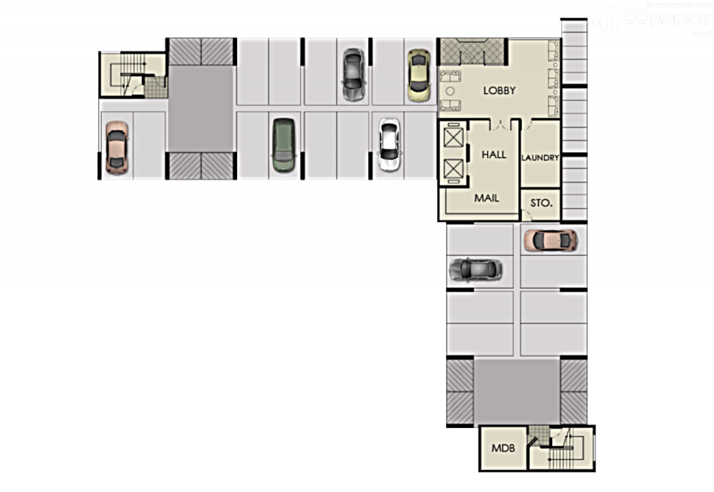 อาคาร C (ห้องเปล่า กั้นห้องให้ มีให้เฉพาะห้องน้ำ ไม่มีห้องครัว ราคาเริ่มต้น 999,990 บาท)