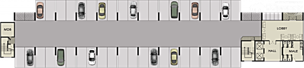 อาคาร H (ห้องเปล่า กั้นห้องให้ มีให้เฉพาะห้องน้ำ ไม่มีห้องครัว ราคาเริ่มต้น 999,990 บาท)