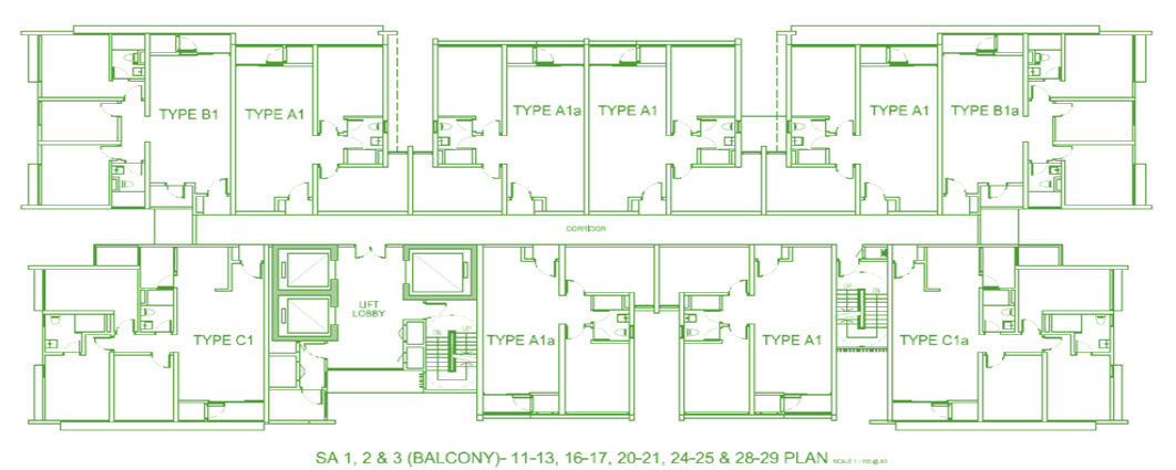 031Dsara- Floor Plan 2 (service residence)