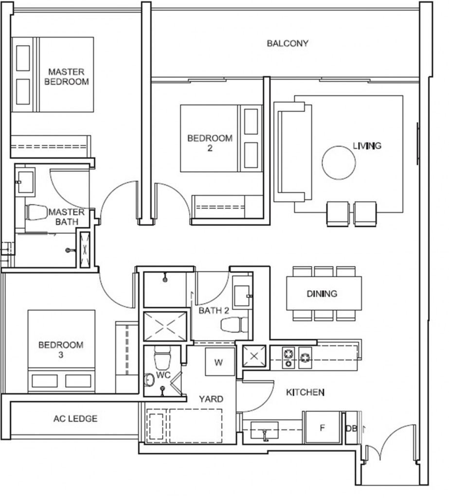 3-bedroom unit Venue Residences sales kit