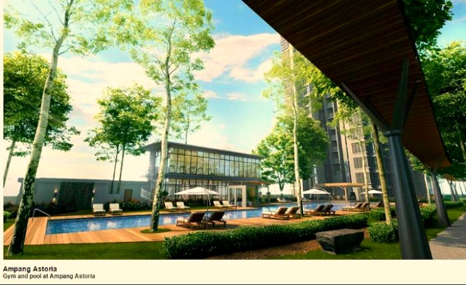 The recreational area built within the Green Area incorporates the usual Olympic size pool and indoor gym overlooking the pool plus other facilities Pic: http://www.astoria-ampang.com.my/