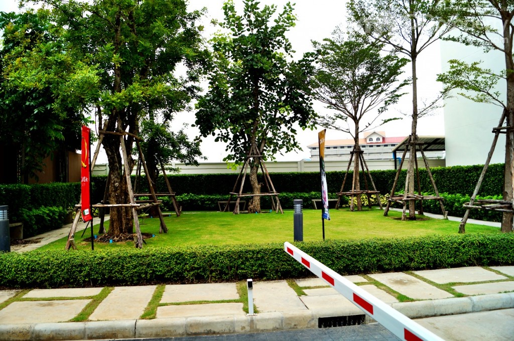 พื้นที่สวนด้านหน้าทางเข้าด้านซ้าย