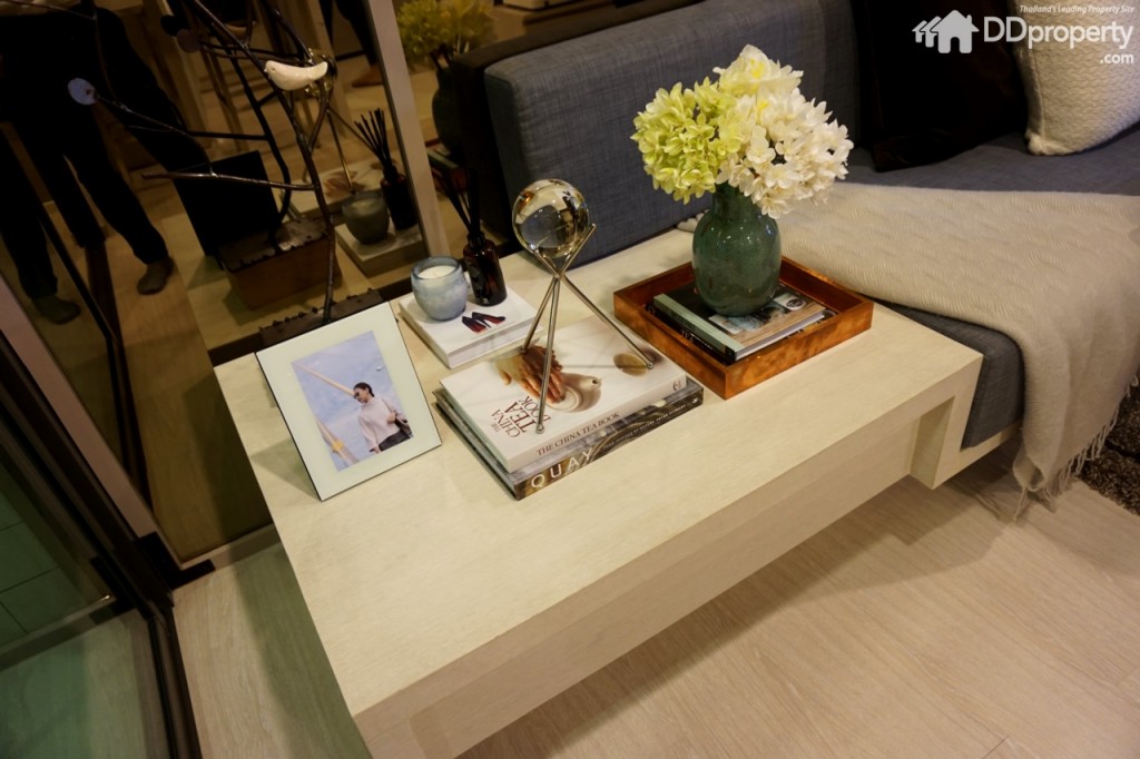 บริเวณ kitchen และ living room จะใช้พื้นที่ห้องเดียวกัน