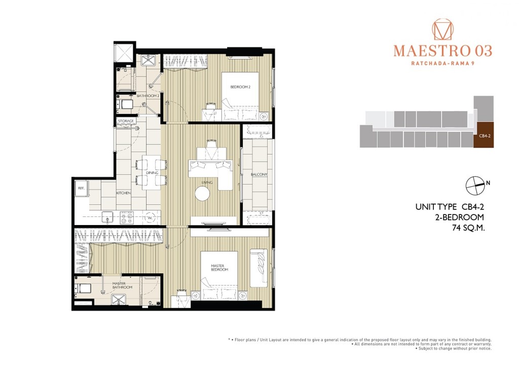 Maestro 03 Unit Layout2BR-CB4-2-003