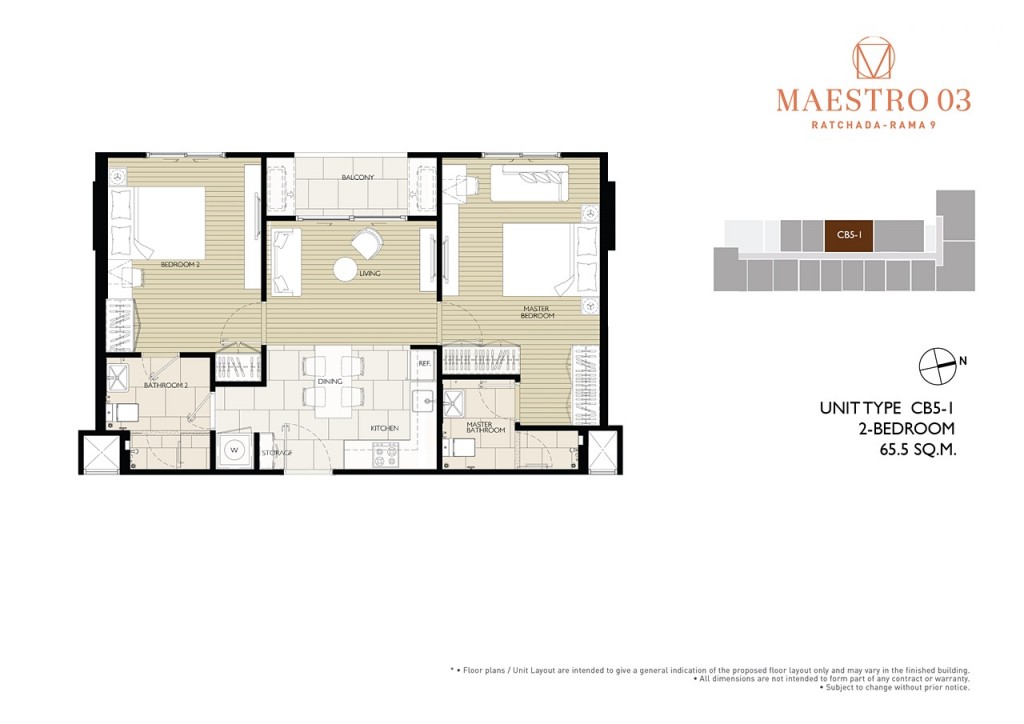 Maestro 03 Unit Layout2BR-CB5-1-004