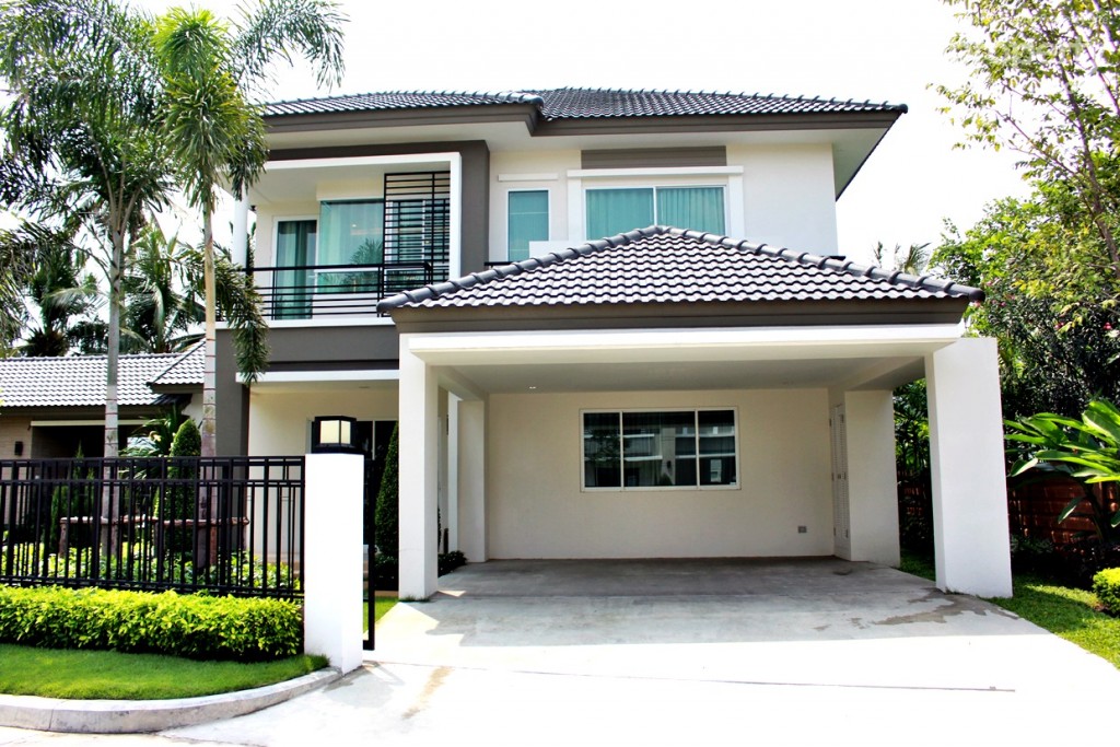 มุมมองด้านหน้าของบ้าน