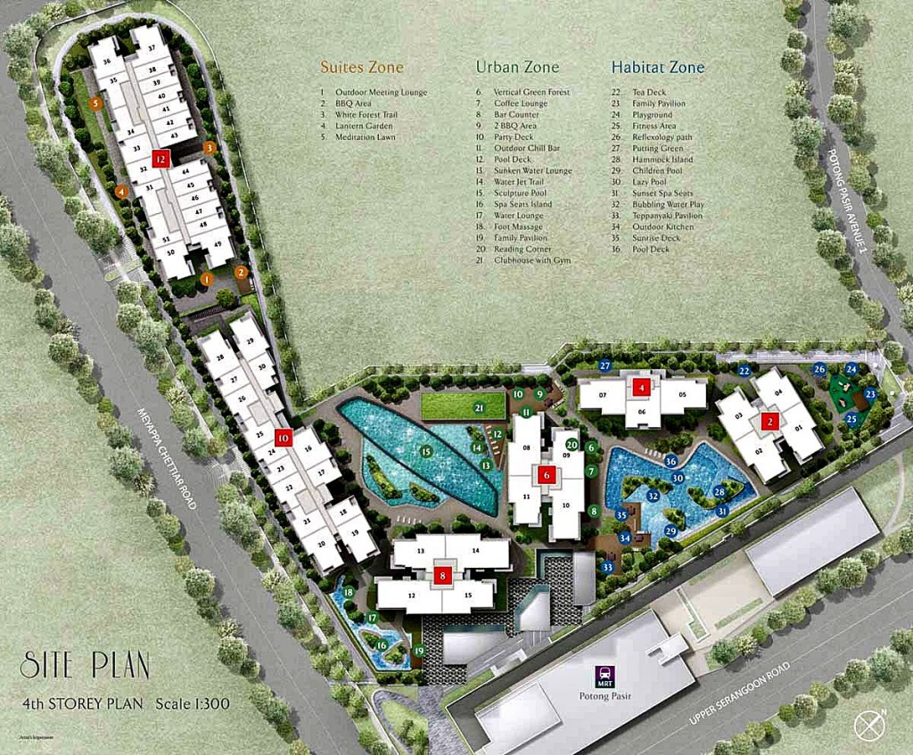 site map, facilities, amenities, nearby, potong pasir