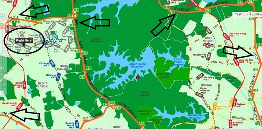 location, nearby, expressways, choa chu kang