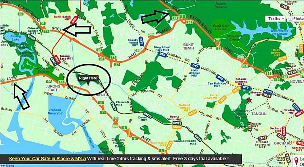 location, expressways, clementi, west, singapore