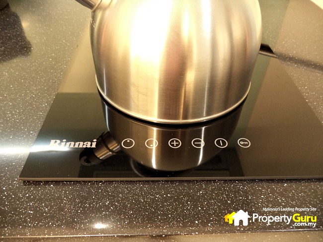 A close up shot of the induction stove