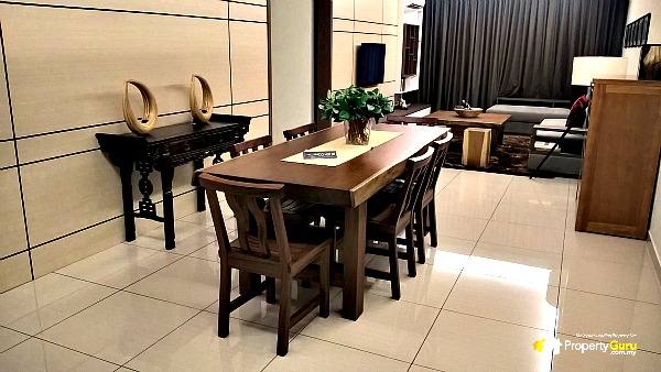 Molek Pulai 007 View Of Living Area and Dining Area from Entrance to Unit