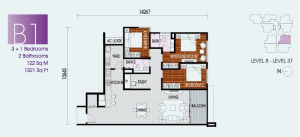 Pinacle 049 PINNACLE FLOOR PLAN B1