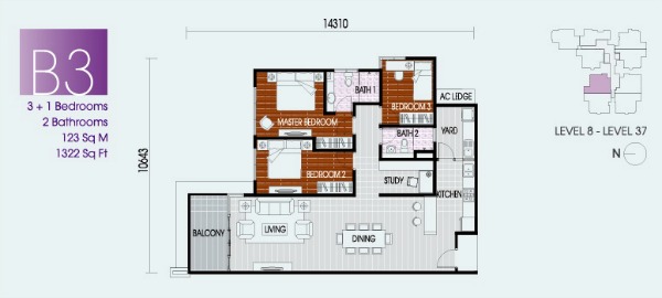 Pinnacle 051 PINNACLE FLOOR PLAN B3