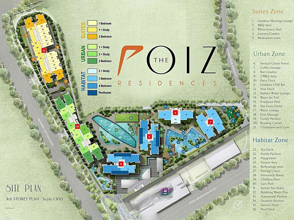 location, potong pasir, stacks, unit types, unit mix