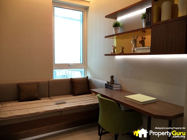 This study room is additional to this 2-bedroom show unit