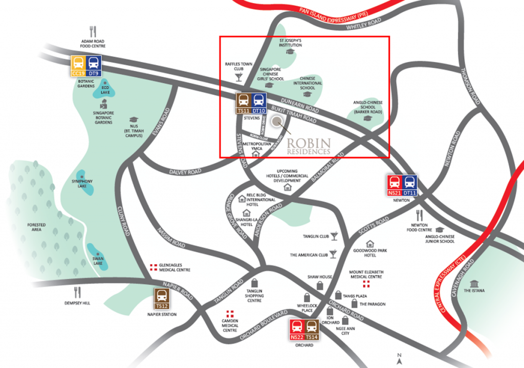 Robin Residences Location Map