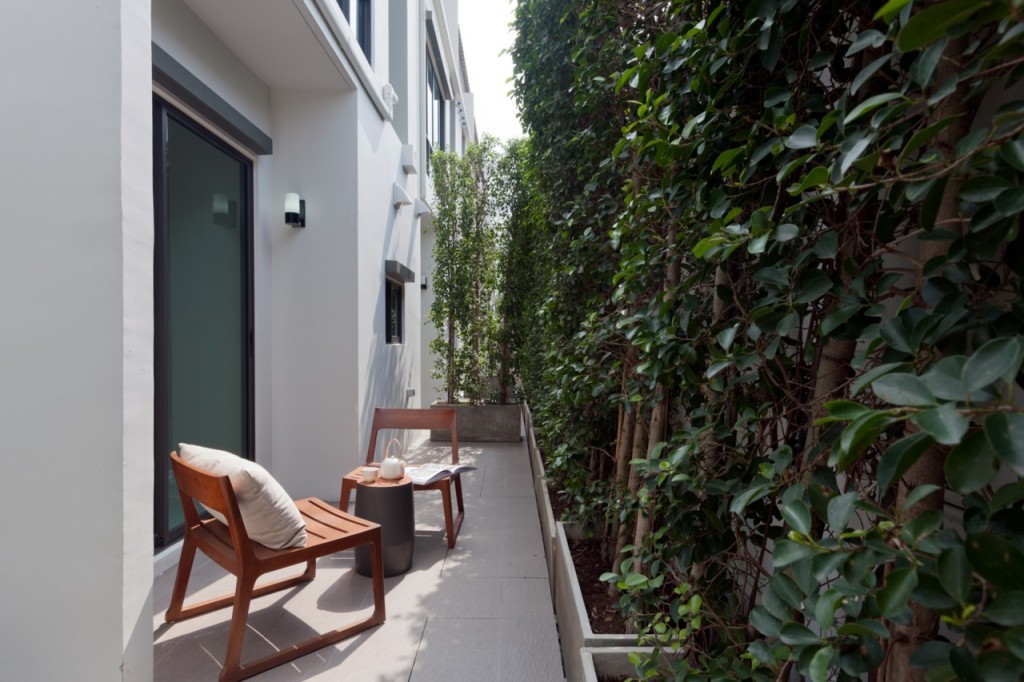 บริเวณหลังบ้าน (ทางโครงการจะมีกำแพงสูง 2.8 เมตร)