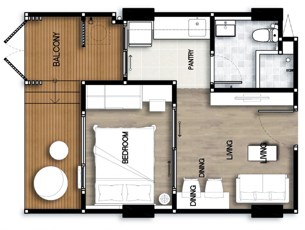 ผังห้องแบบ Pool terrace