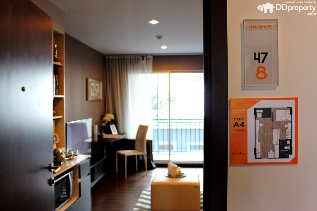 Type A4 1 ห้องนอน 34.43 ตร.ม.