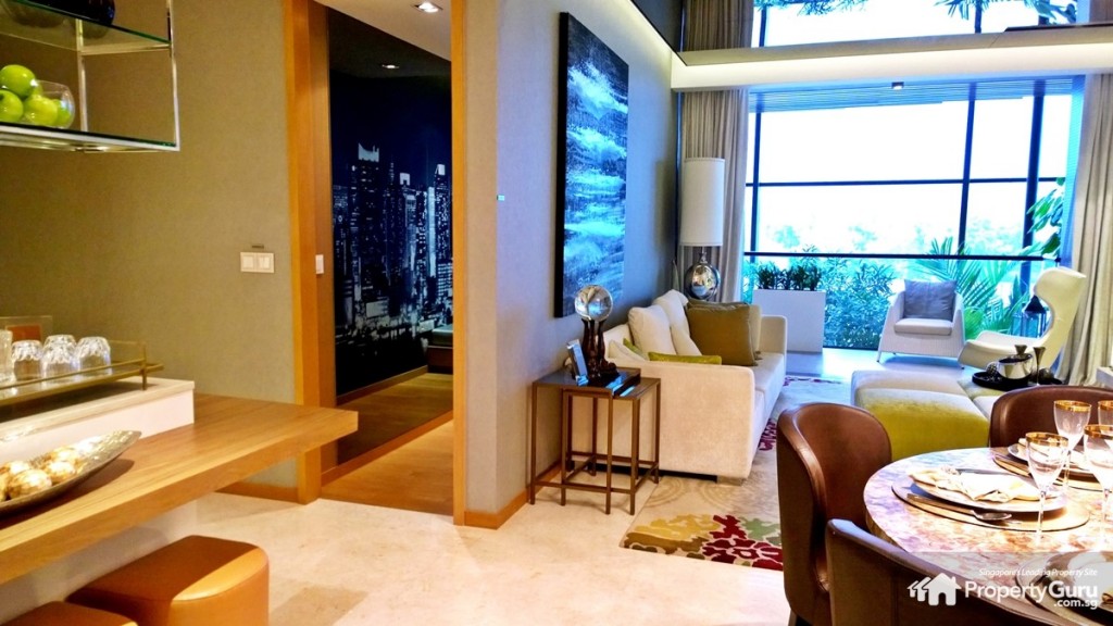 Marina One Residences 3BR living and dining area