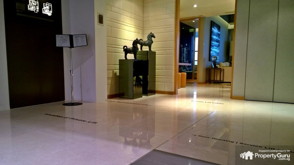 Marina One Residences 3BR private lift and lobby area