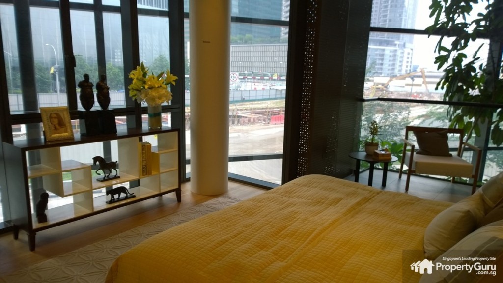 Marina One Residences 4BR Master bedroom and balcony 