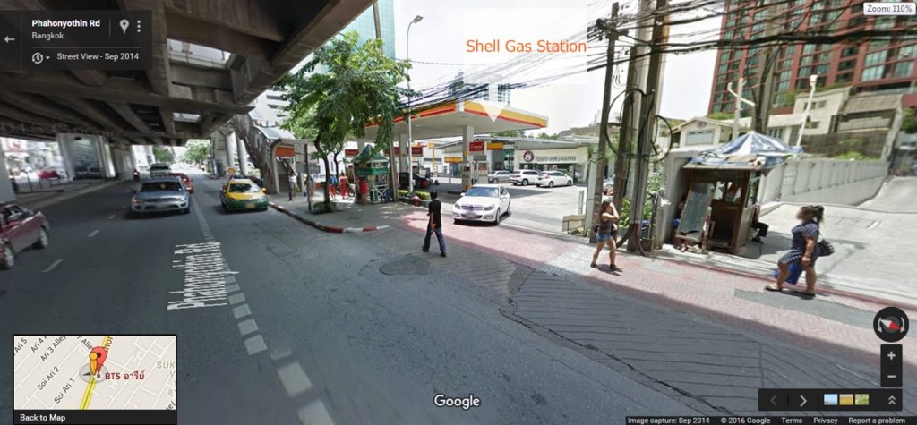 เราจะมาอยู่ถนนฝั่งเดียวกับปั๊ม Shell