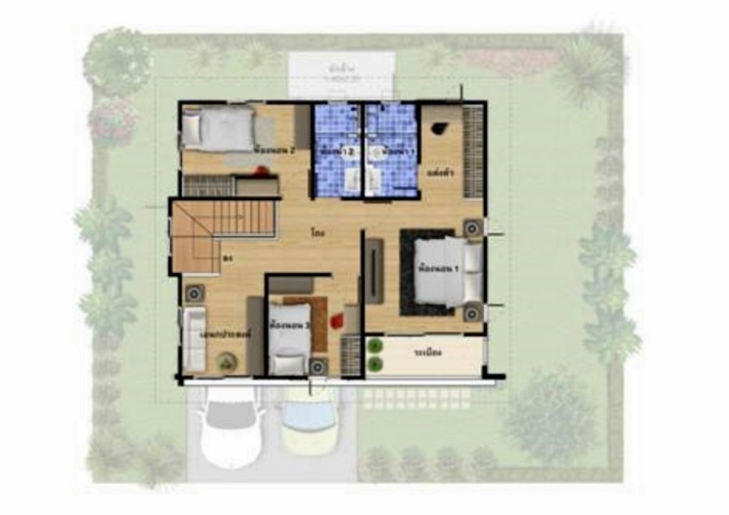 Floor plan แบบบ้าน Luvina (A)