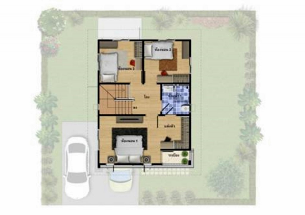 Floor plan แบบบ้าน Darla (C)