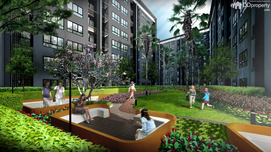 พื้นที่นั่งเล่นภายในสวน