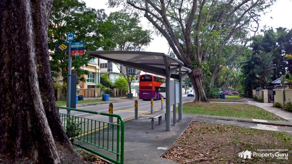 Bus stop next to The Orient