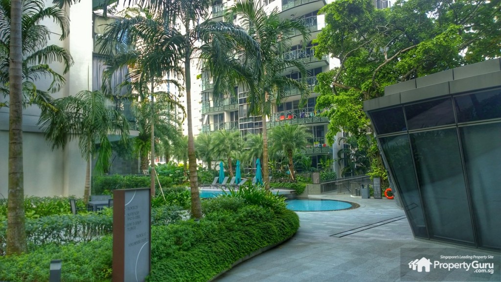 Toward the pool