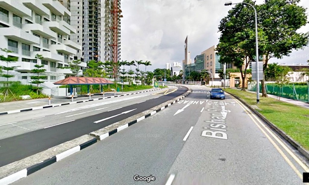 Screenshot of Bishan Road from Google  Maps