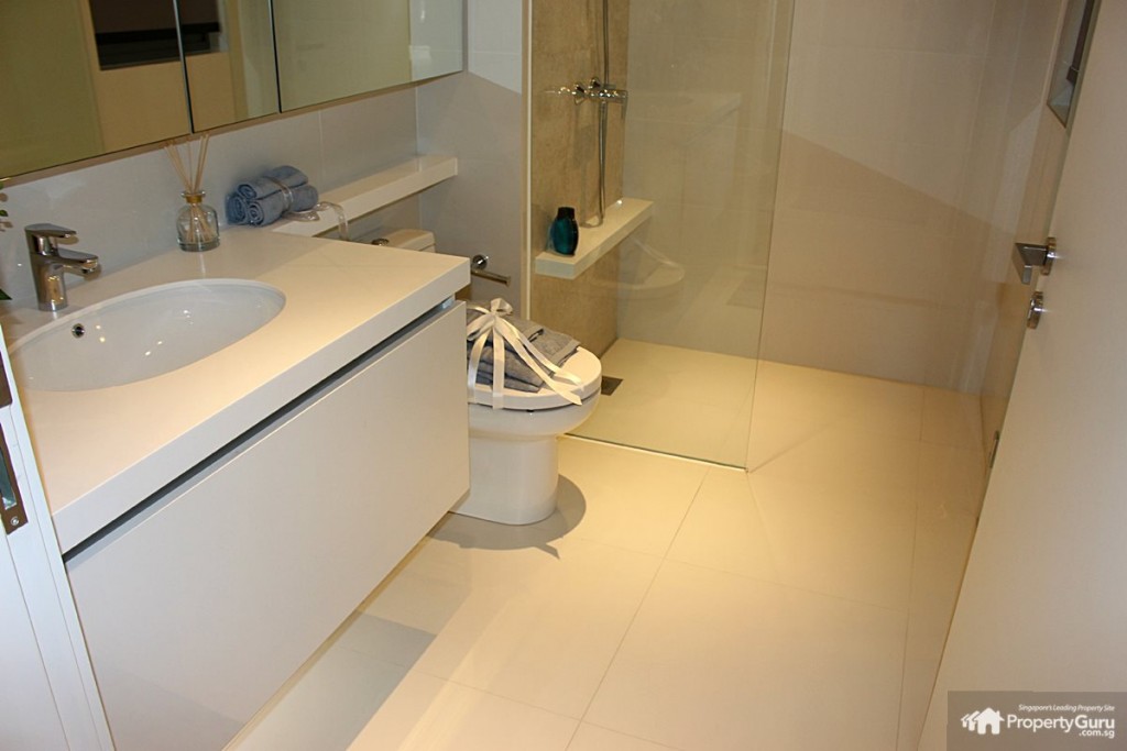 Photo of master bathroom