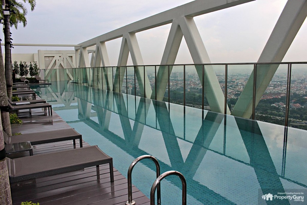 Photo of sky pool and surrounding view