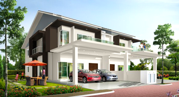 1. Double-Storey Gated Semi-D (small)