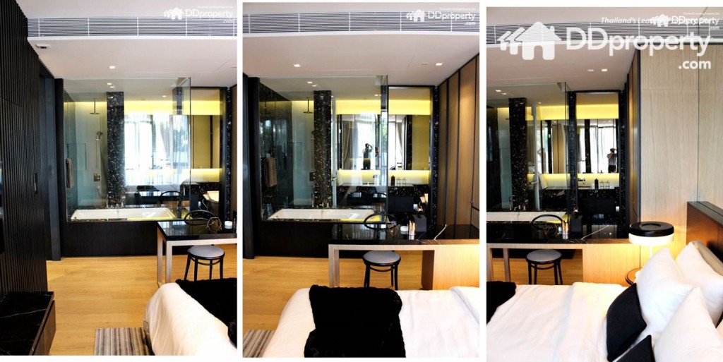 มุมมองภายในห้องนอน และห้องอาบน้ำ