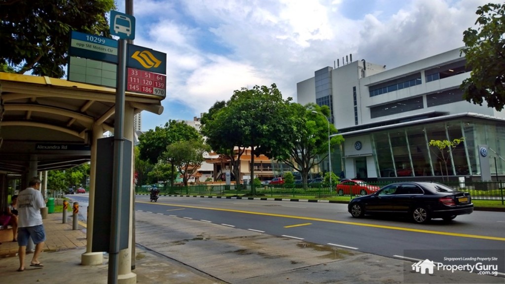 Bus stop in front of Dawson Place