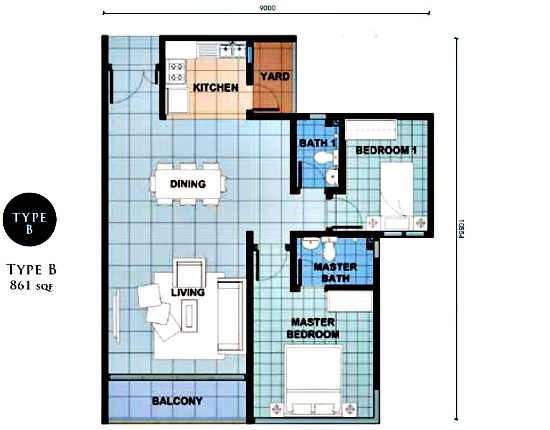 Dlagoon 021 Floor Plan Type B