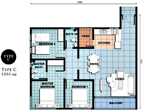 Dlagoon 022 Type C Floor Plan