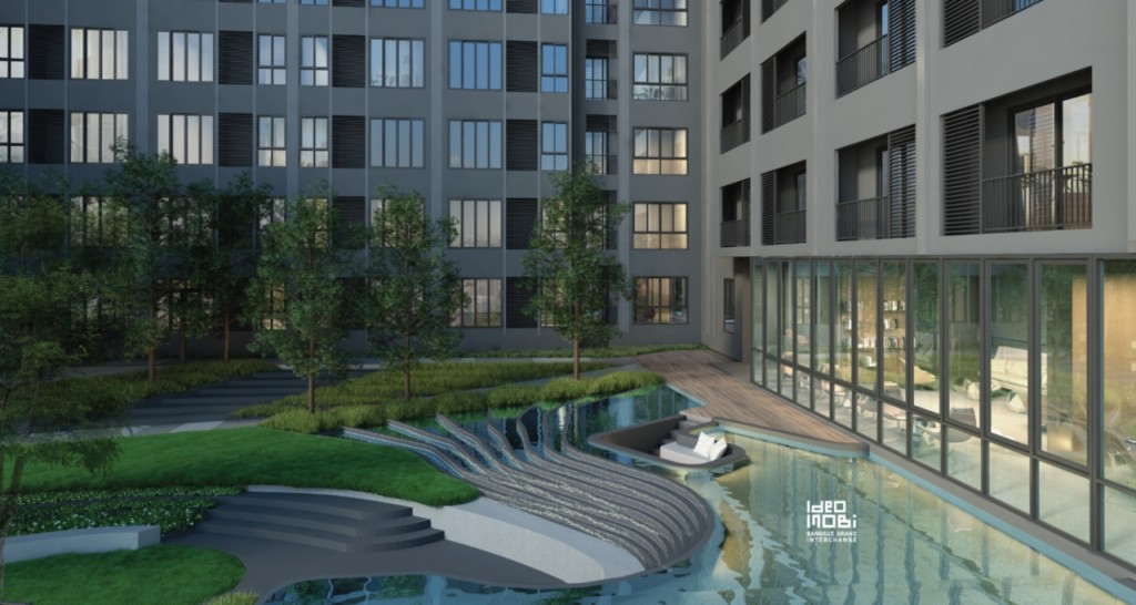 สวนประดับด้วยบ่อน้ำ