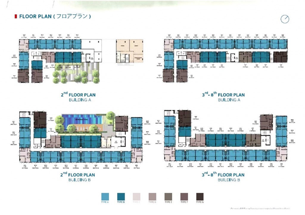 แผนผังของทั้งอาคาร A – B