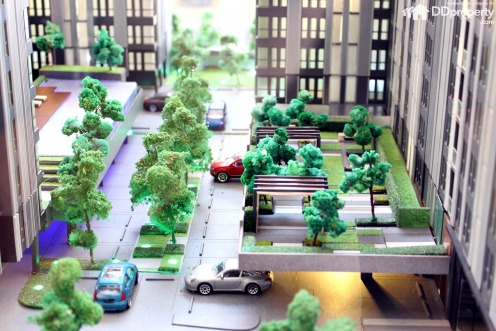 พื้นที่ชั้น 2 ของตึก A เป็นพื้นที่สวนลอยฟ้า