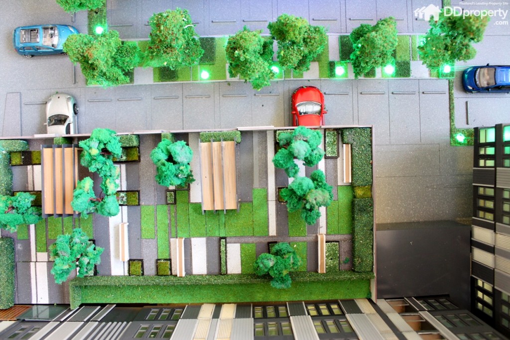 ภาพมุมสูงของพื้นที่สวน