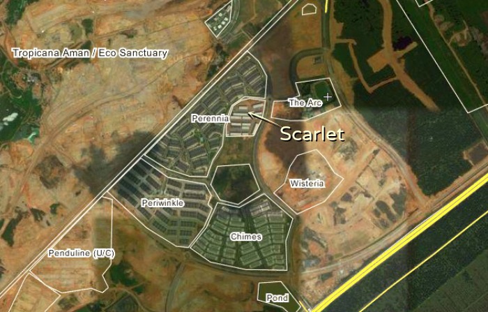 Scarlet's location on the map