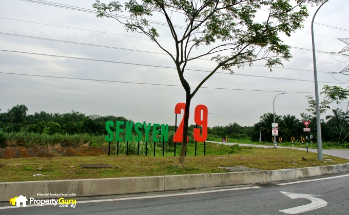 The Section 29 signboard. It will be on your left as you head into Bandar Rimbayu