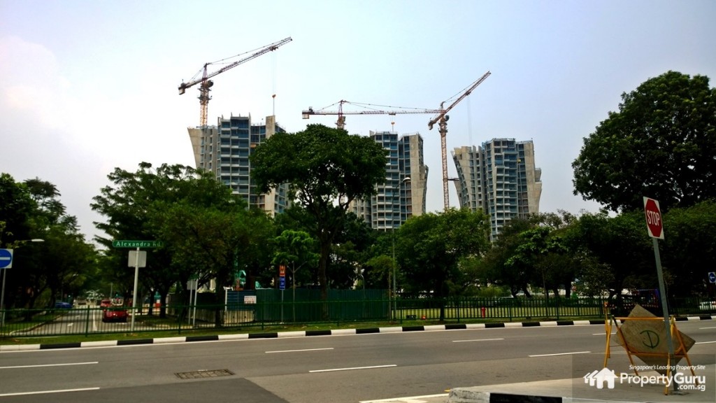 The Crest peaking out from Alexandra Road