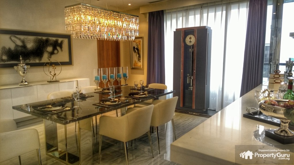 The impressive dining area